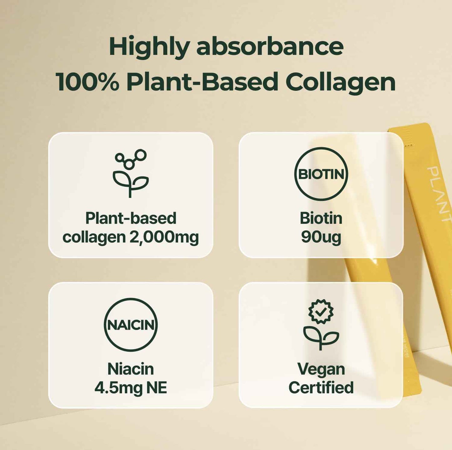 PLANT Vegan Lemon Collagen Biotin & Yuzu Collagen Jelly Vitamin D Probiotics