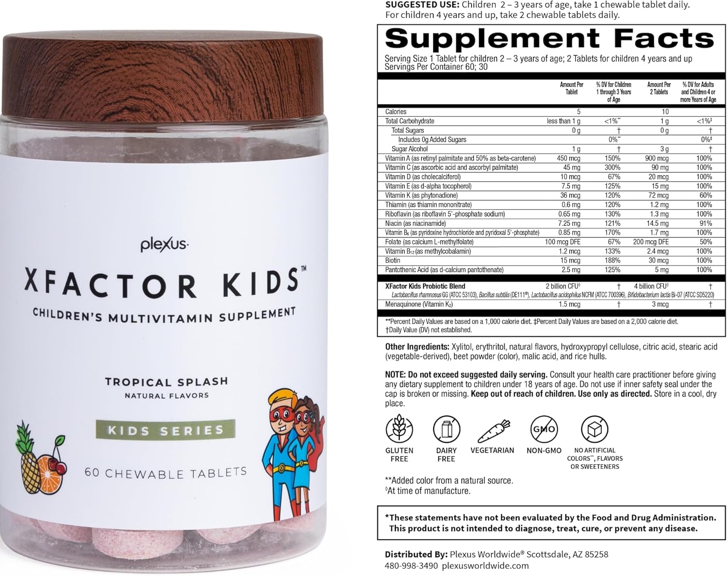 Plexus Xfactor Kids: Essential Children's Multivitamin for Overall Health and Wellness