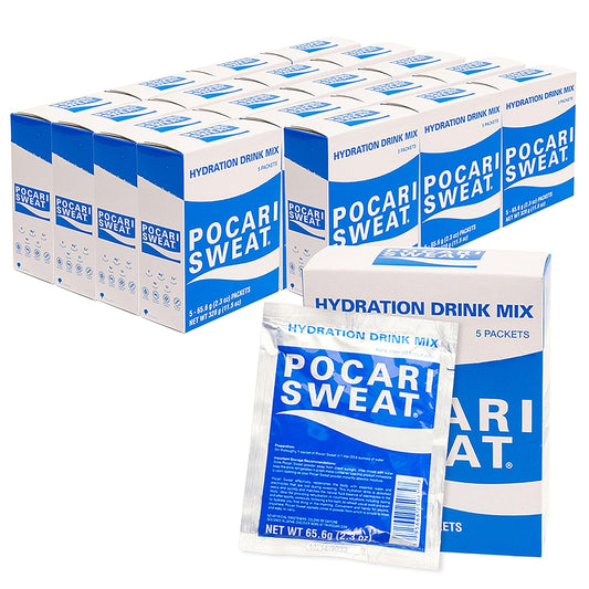 Pocari Sweat Powder - 20 Boxes, 5 Packets Each, 100 Total Packets, New in USA, Replenish Water & Electrolytes, Smart Hydration Drink from Japan
