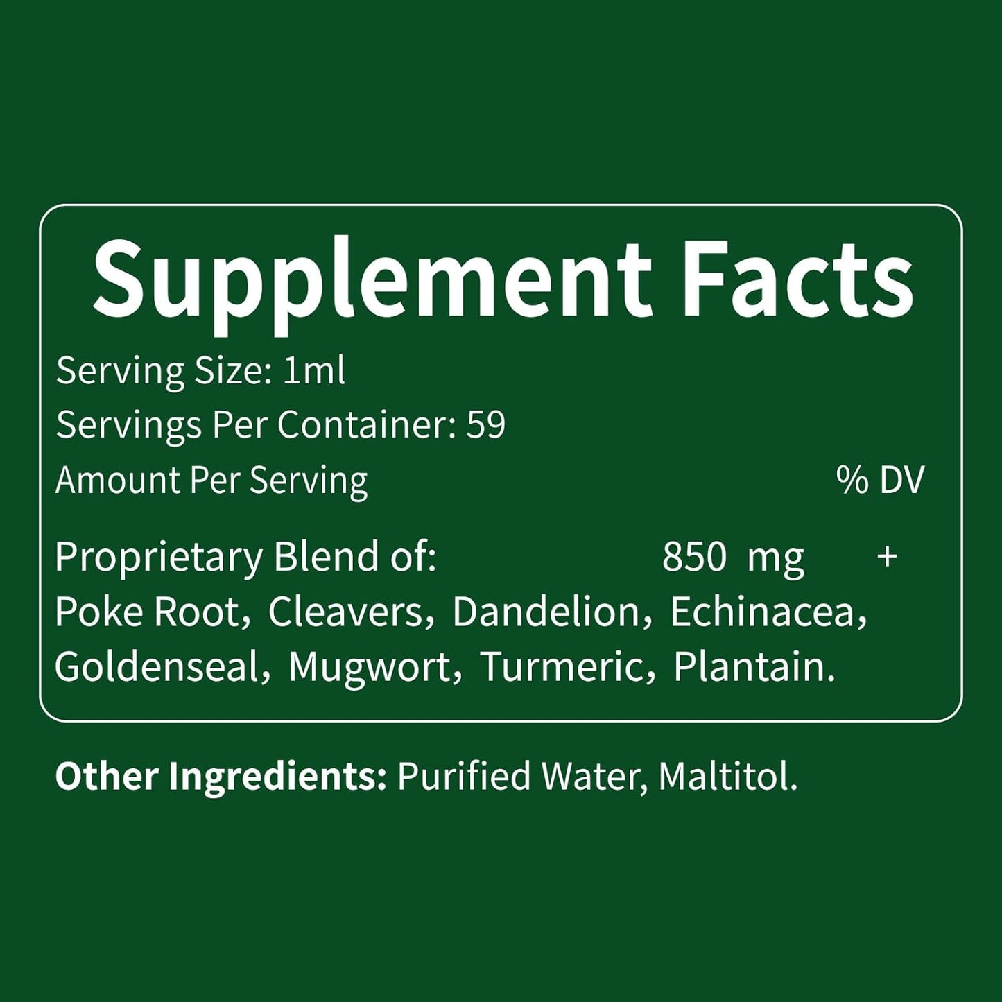 Poke Root Lymphatic Drainage & Immune Support Herbal Extract Drops - 2oz