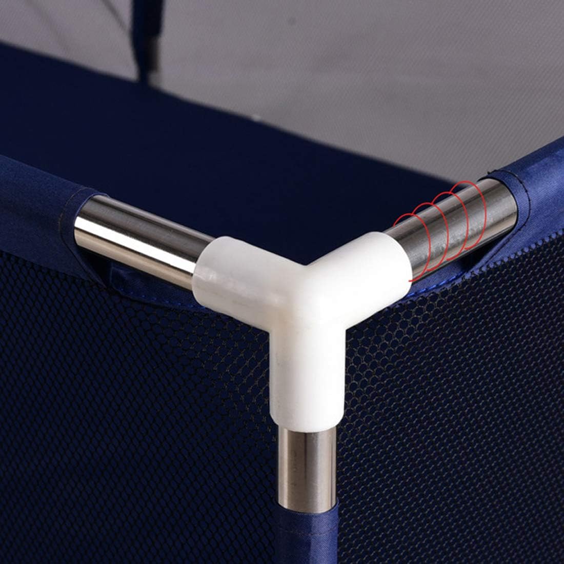 Portable Large Blue Baby Ball Pit Playpen for Toddlers - Indoor Outdoor Safety Play Yard with Fun Activities for Kids - Popular Toy (Balls Not Included)