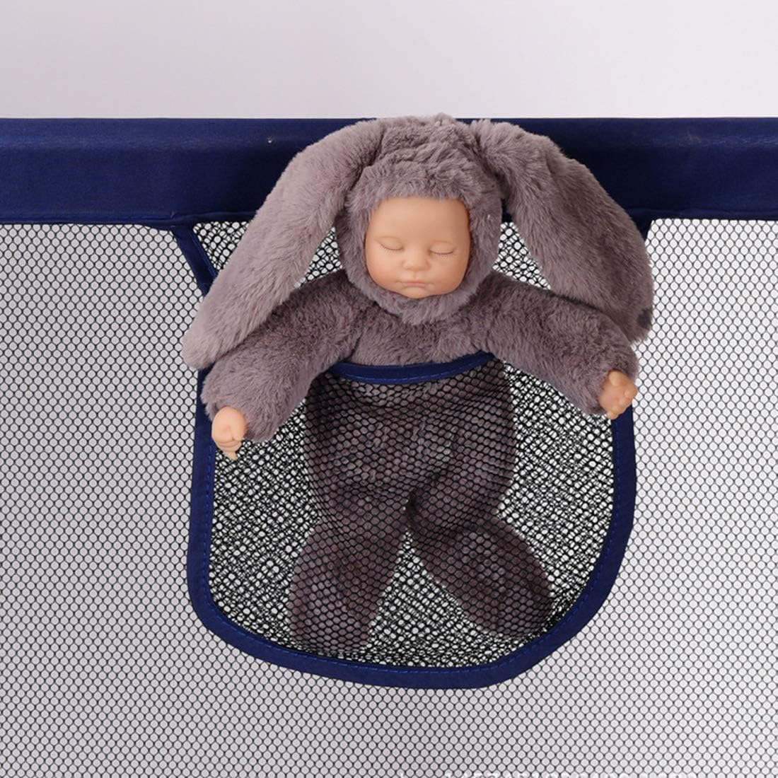 Portable Large Blue Baby Ball Pit Playpen for Toddlers - Indoor Outdoor Safety Play Yard with Fun Activities for Kids - Popular Toy (Balls Not Included)