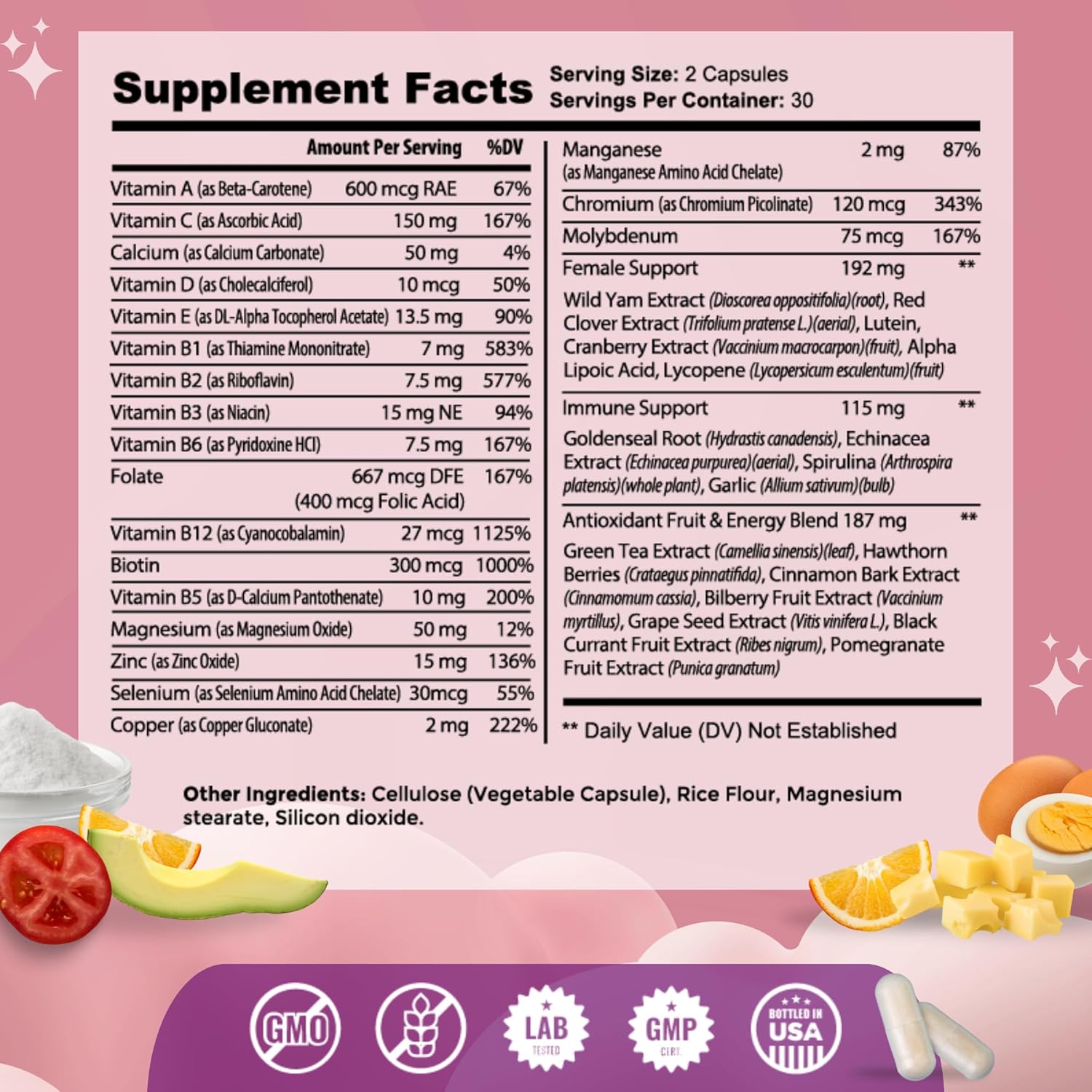 Postpartum Hair Loss Vitamin Gummies with Biotin for Hair Growth, Skin Radiance, and Strong Nails - Women's Daily Multivitamins for Health, Energy, Focus, and Mood