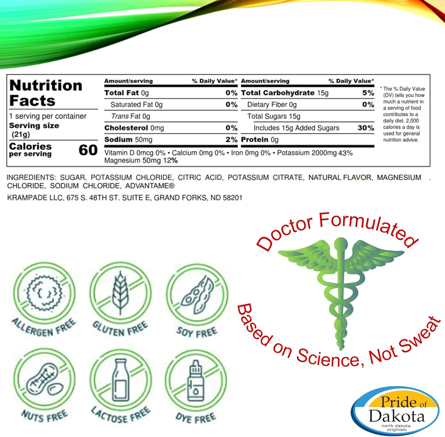 Potassium Magnesium Electrolyte Powder for Cramp Relief and Hydration - 50 mg Magnesium, 2000 mg Potassium - More Effective Than Coconut Water - Convenient Packets