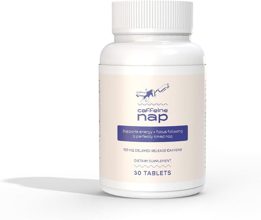 Powerful Delayed Release Caffeine Nap Supplement for Energy & Focus - 60 Tablets
