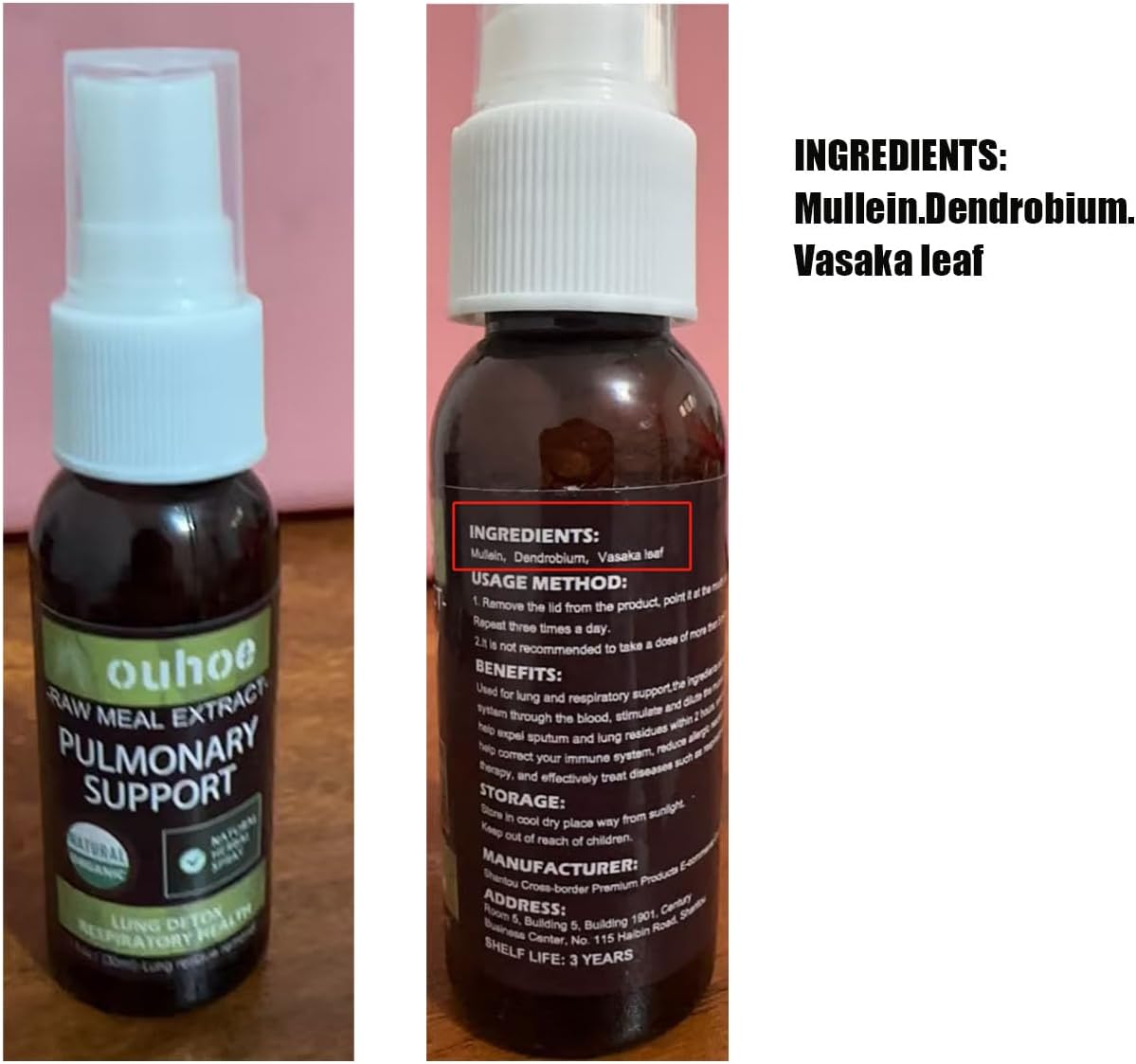 Powerful Herbal Lung Cleanse Spray for Natural Lung Support (7pcs)