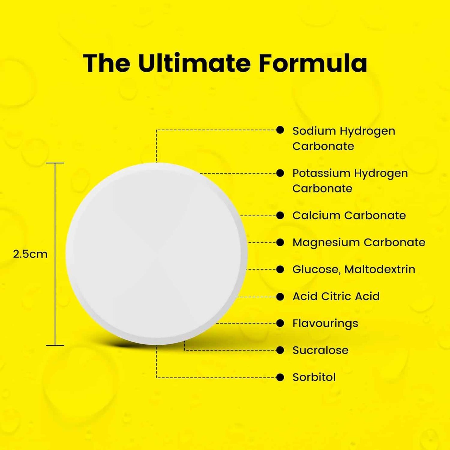 Precision Hydration Electrolyte Tablets - Multi Strength Effervescent Hydration Tablets - Low Calorie, Gluten Free, Vegan/Vegetarian Friendly (1 Tube, 500mg/L - Yellow Tube)