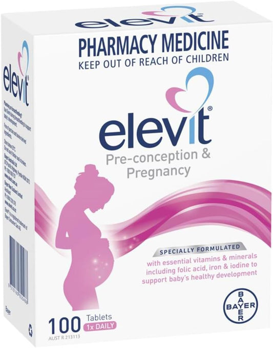 Pregnancy Multivitamin with Iodine 100 Tablets for 100 Days - Made in Germany, Imported from New Zealand