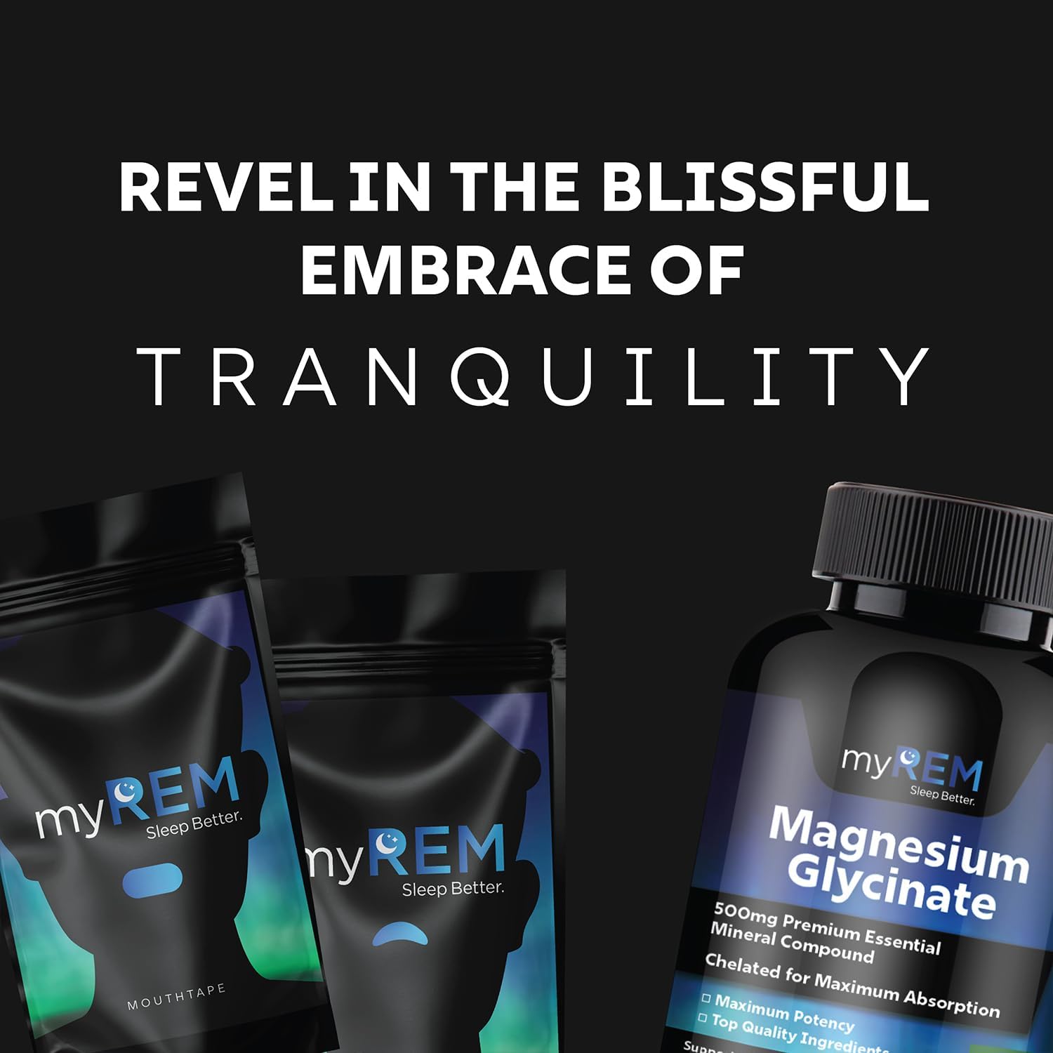 Premium 500mg Magnesium Glycinate Supplement for Bone, Muscle, Nerve, Heart Health - Chelated for Maximum Absorption - 60 Servings