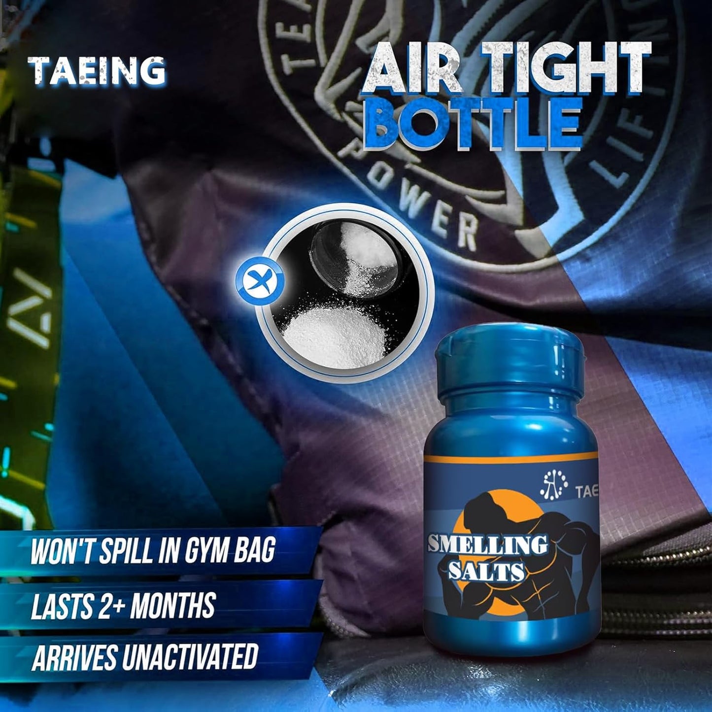Premium Ammonia Smelling Salts for Athletes - Boost Mental Focus and Power Bursts for Fitness, Weightlifting, Track and Field, Hockey Sport