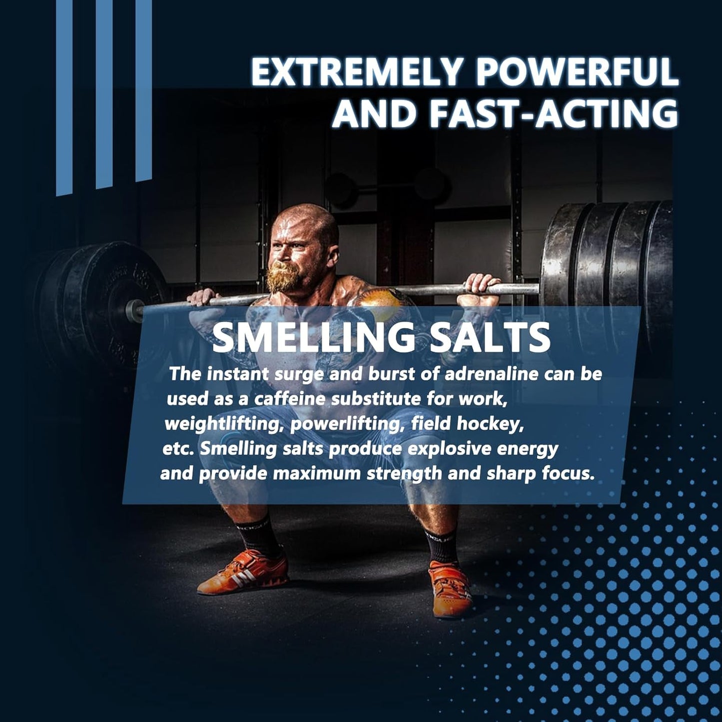 Premium Ammonia Smelling Salts for Athletes - Boost Mental Focus and Power Bursts for Fitness, Weightlifting, Track and Field, Hockey Sport