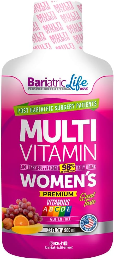 Premium Bariatric Multivitamin for Women Post-Surgery, Sugar-Free with 100+ Nutrients for Muscle, Heart, Brain Health & Energy, 98% Absorption, 32 Servings