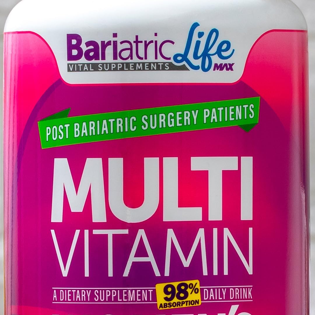 Premium Bariatric Multivitamin for Women Post-Surgery, Sugar-Free with 100+ Nutrients for Muscle, Heart, Brain Health & Energy, 98% Absorption, 32 Servings