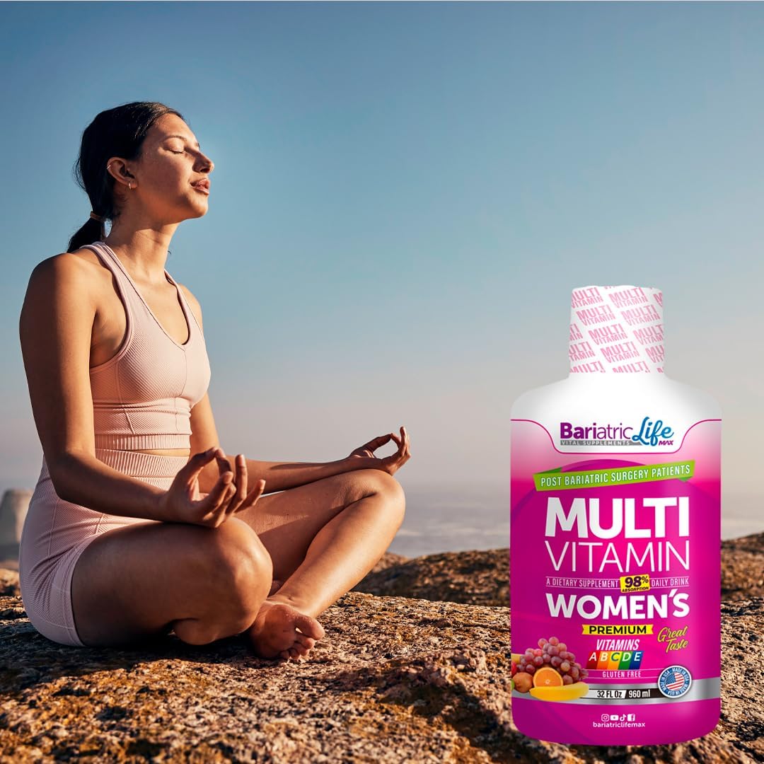 Premium Bariatric Multivitamin for Women Post-Surgery, Sugar-Free with 100+ Nutrients for Muscle, Heart, Brain Health & Energy, 98% Absorption, 32 Servings