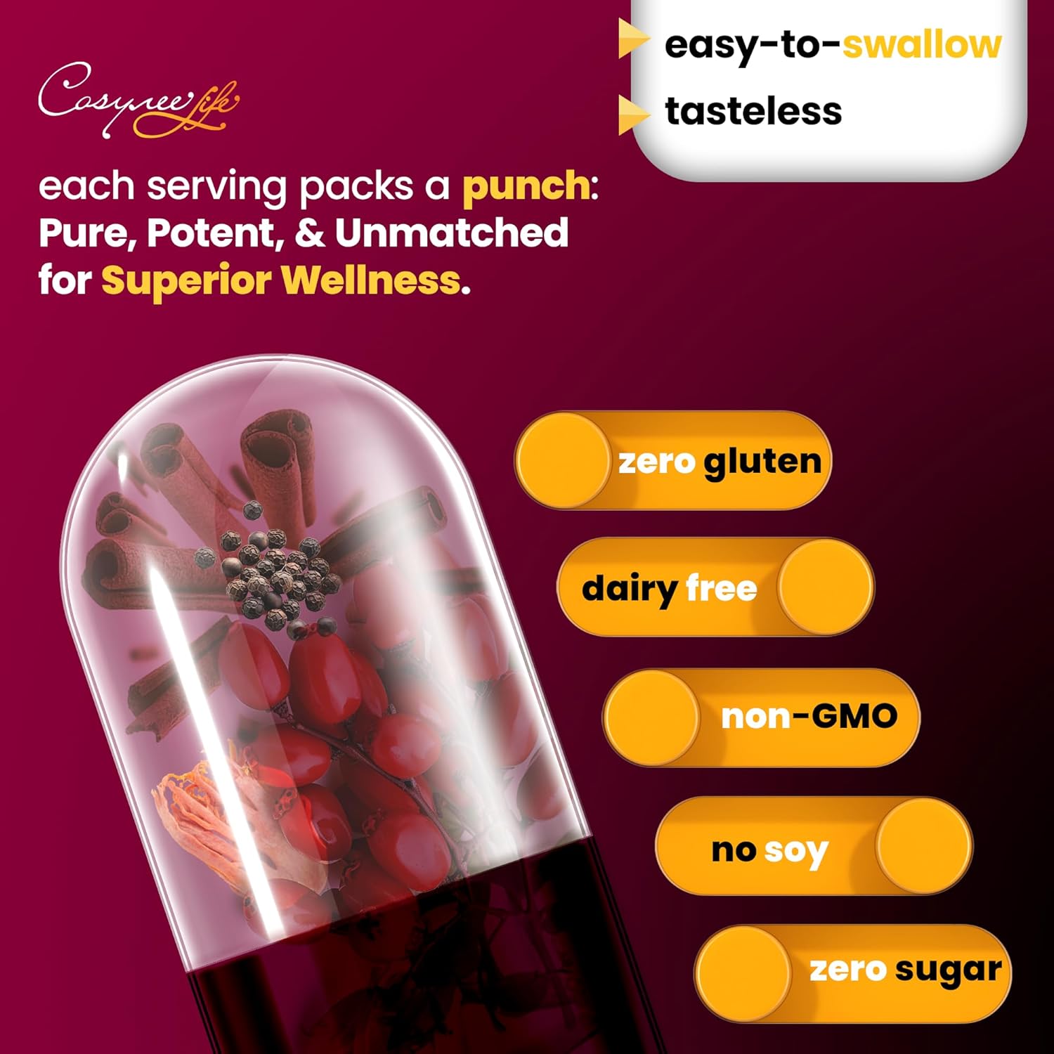 Premium Berberine HCL Capsules with True Ceylon Cinnamon for Immune System Support and Healthy Management - 1200mg, 120 Capsules