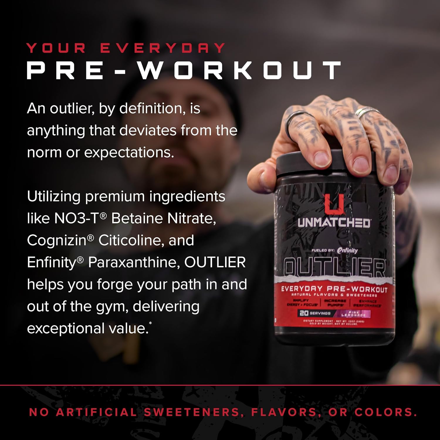 Premium Blood Orange Lime Pre Workout Powder with Paraxanthine, Beta Alanine & NO3-T Nitrates | Unisex Formula | Natural Flavors | 20 Servings