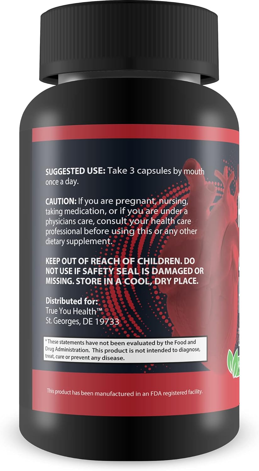 Premium Cardiovascular Support Supplement with Turmeric, D3, and Zinc - Promotes Heart Health, Circulation, and Immunity - Natural Blood Health Formula