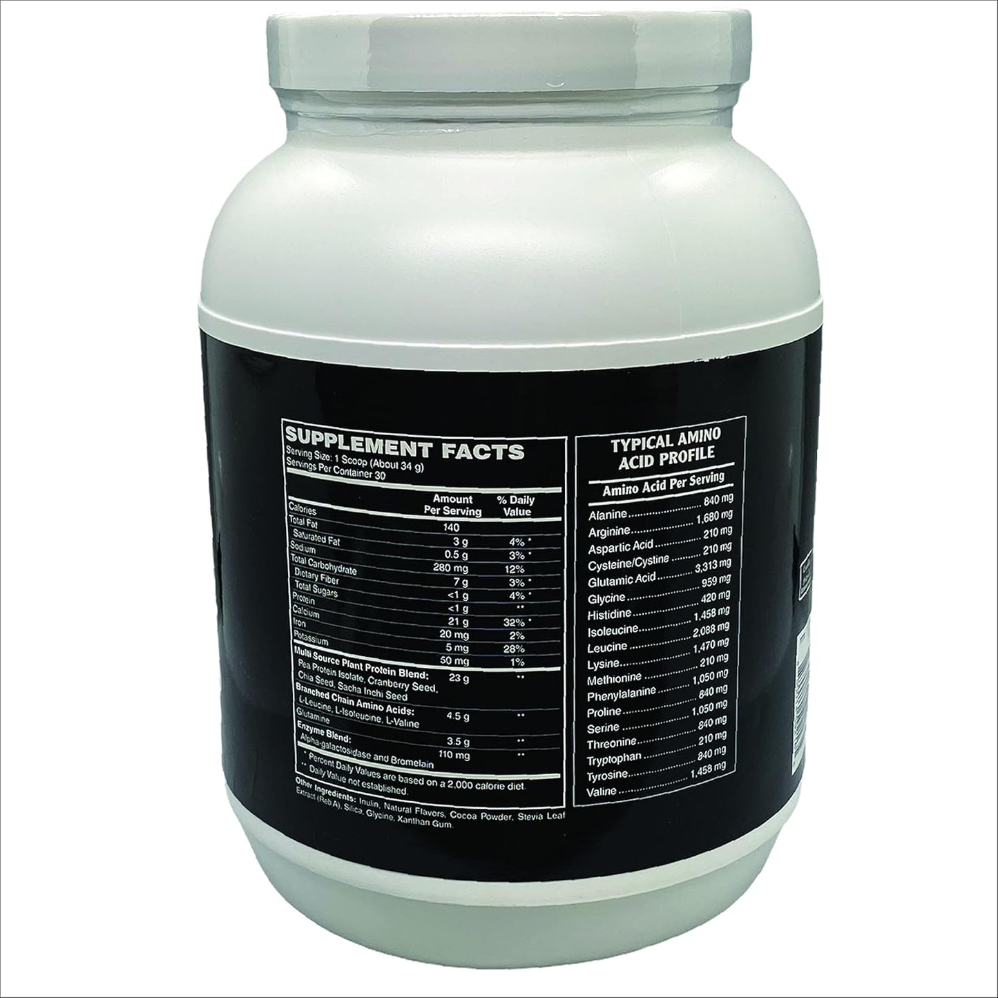 Premium Chocolate Vegan Shake with Plant Protein, Omega-3 EFAs, Peas, Cranberry, Chia, and Sacha Inchi - Vegan & Vegetarian, Dairy/Wheat/Gluten/Soy-Free