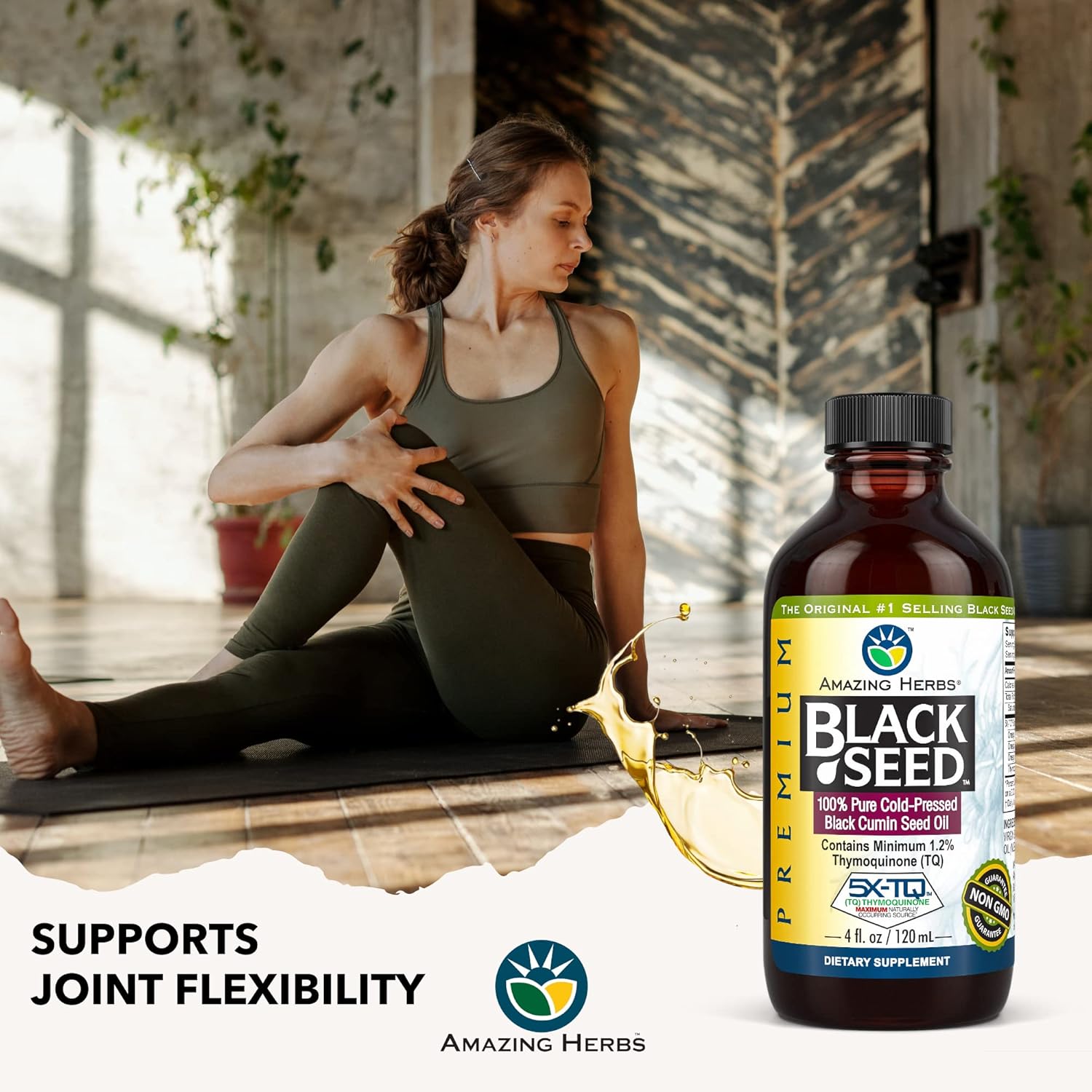 Premium Cold Pressed Black Seed Oil - Gluten Free, Non GMO, 4 Fl Oz - Supports Digestive Health, Immune System, Brain Function
