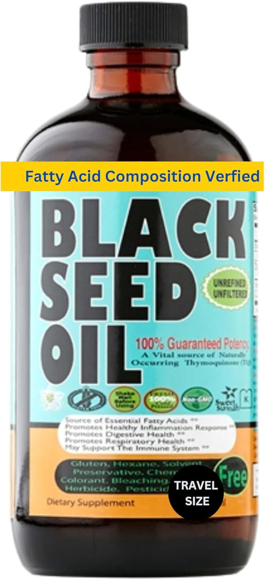 Premium Cold Pressed Black Seed Oil for Digestive Health, Immune Support, and Joint Mobility - 4 Fl Oz - Gluten Free & Non GMO