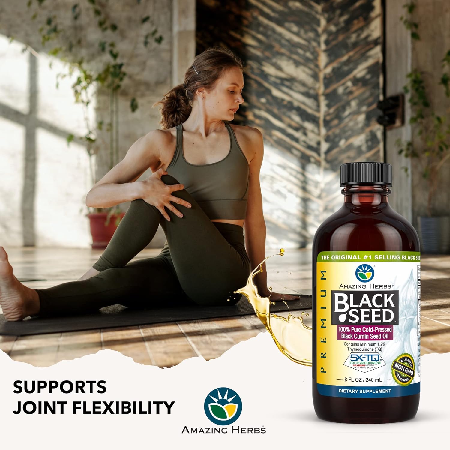 Premium Cold Pressed Black Seed Oil for Digestive Health, Immune Support, and Brain Function - Gluten Free and Non GMO - 8 Fl Oz (2 Pack)