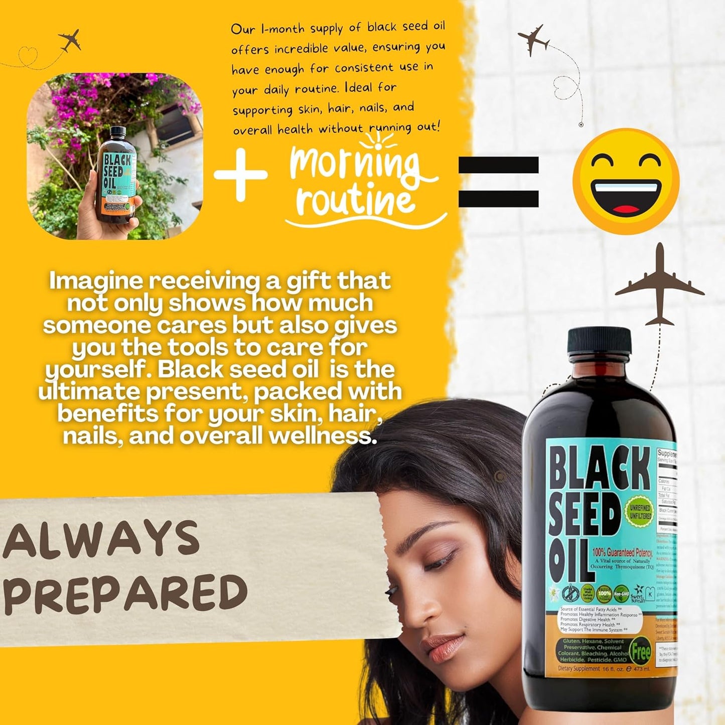 Premium Cold Pressed Black Seed Oil for Digestive Health, Immune Support, and Joint Mobility - 4 Fl Oz - Gluten Free & Non GMO