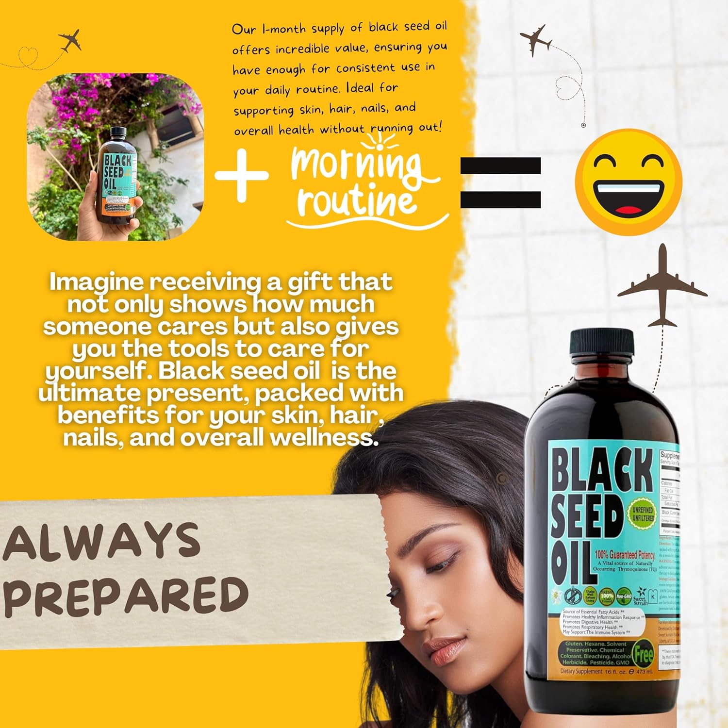 Premium Cold Pressed Black Seed Oil for Digestive Health, Immune Support, and Joint Mobility - 4 Fl Oz - Gluten Free & Non GMO