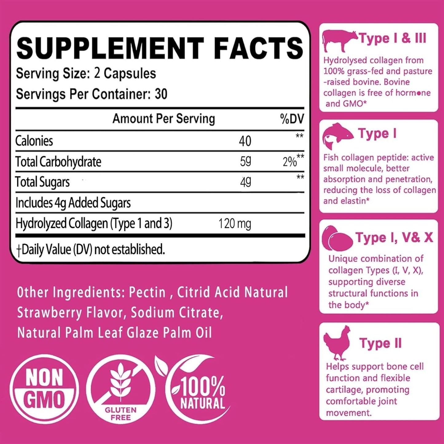 Premium Collagen Capsules for Skin, Hair, and Nails - Hydrolyzed Collagen Peptides Supplement by HuoliMpv