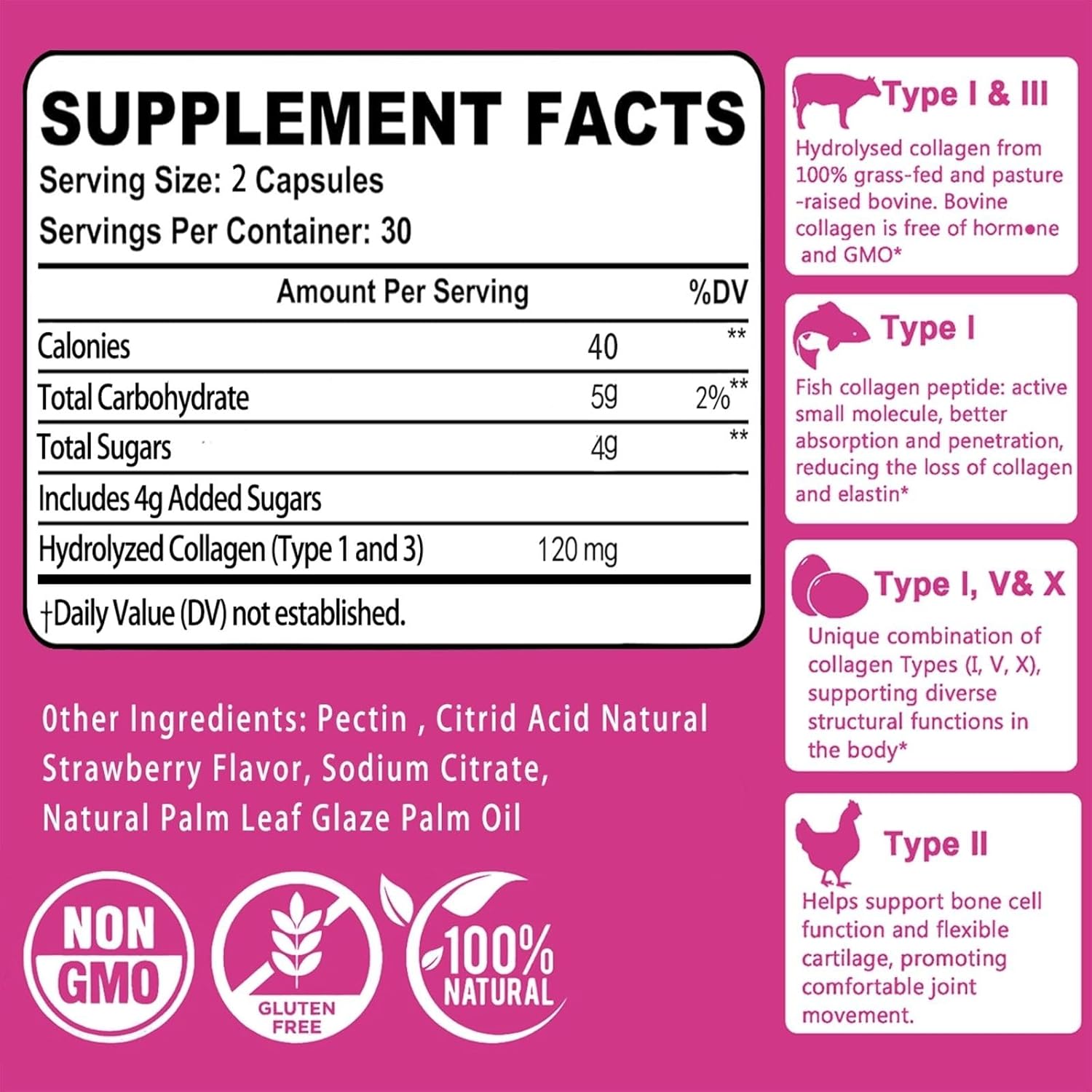 Premium Collagen Capsules for Skin, Hair, and Nails - Hydrolyzed Collagen Peptides Supplement by HuoliMpv