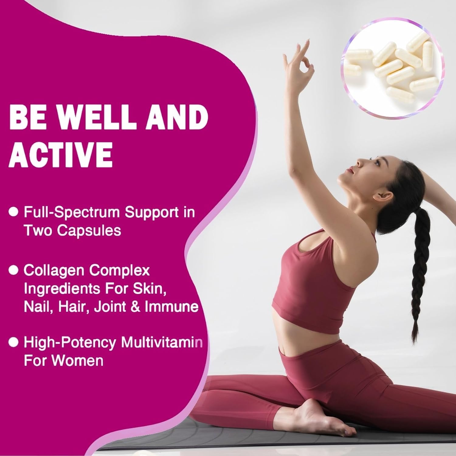 Premium Collagen Capsules for Skin, Hair, and Nails - Hydrolyzed Collagen Peptides Supplement by HuoliMpv