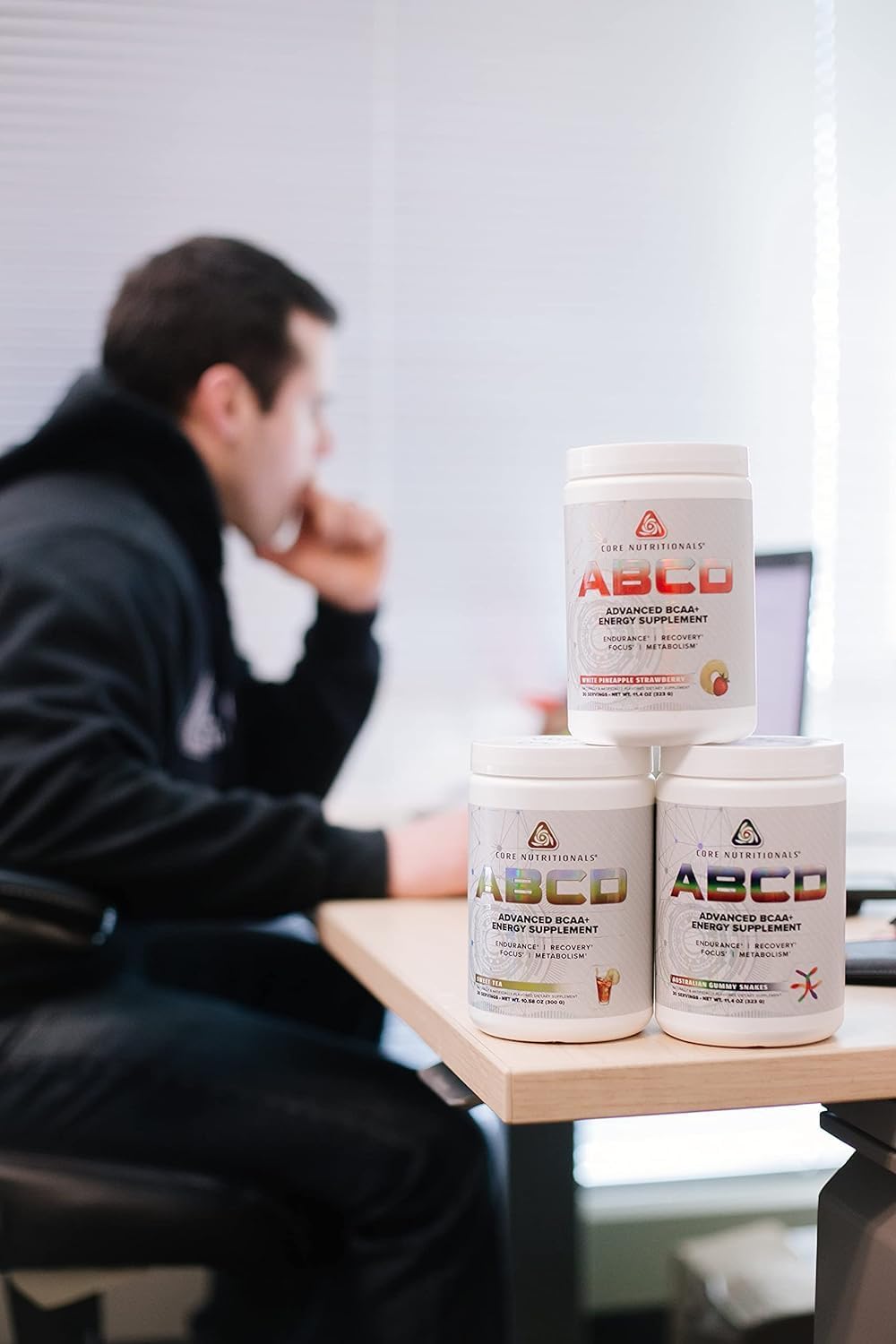 Premium Core Nutritionals Platinum ABCD BCAA Energy Supplement for Enhanced Endurance, Recovery, and Focus - 30 Servings of Australian Gummy Snakes Flavor