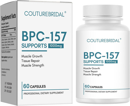 Premium COUTUREBRIDAL 1000mcg Muscle & Workout Supplement 60 Capsules - Single Pack