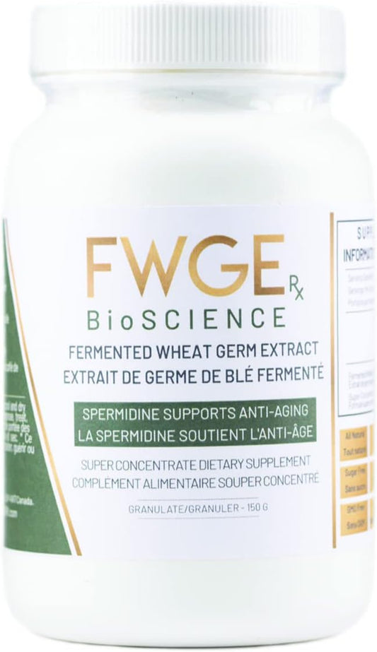 Premium FWGE Spermidine: Longevity & Cellular Health Support - Holistic, Non-GMO, Gluten-Free, Vegan Granulate with Antioxidants