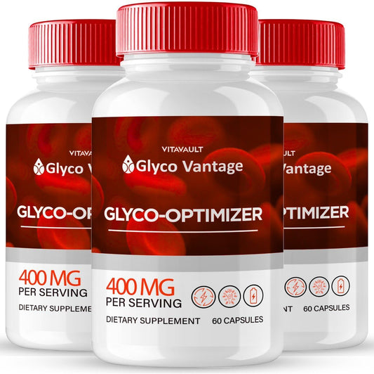 Premium GlycoVantage Capsules - Maximum Strength Formula for Stable Glyco Levels - All Natural Support for Healthy Lifestyle - Glyco Vantage Reviews (3 Pack)