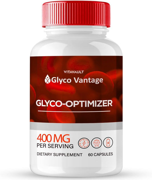 Premium GlycoVantage Capsules - Maximum Strength Official Formula for Stable Glyco Levels - All Natural Pills for Healthy Lifestyle - Glyco Vantage Reviews (60 Capsules)