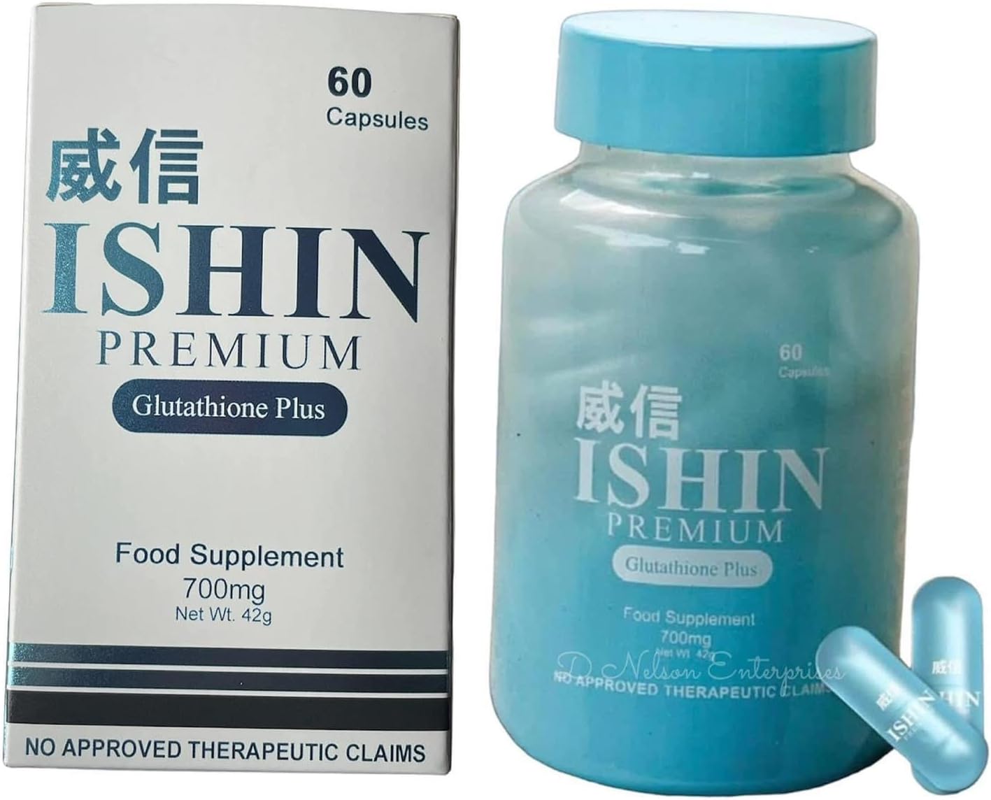Premium Ishin Glutathione Plus Supplement - 60 Capsules for Enhanced Health and Wellness