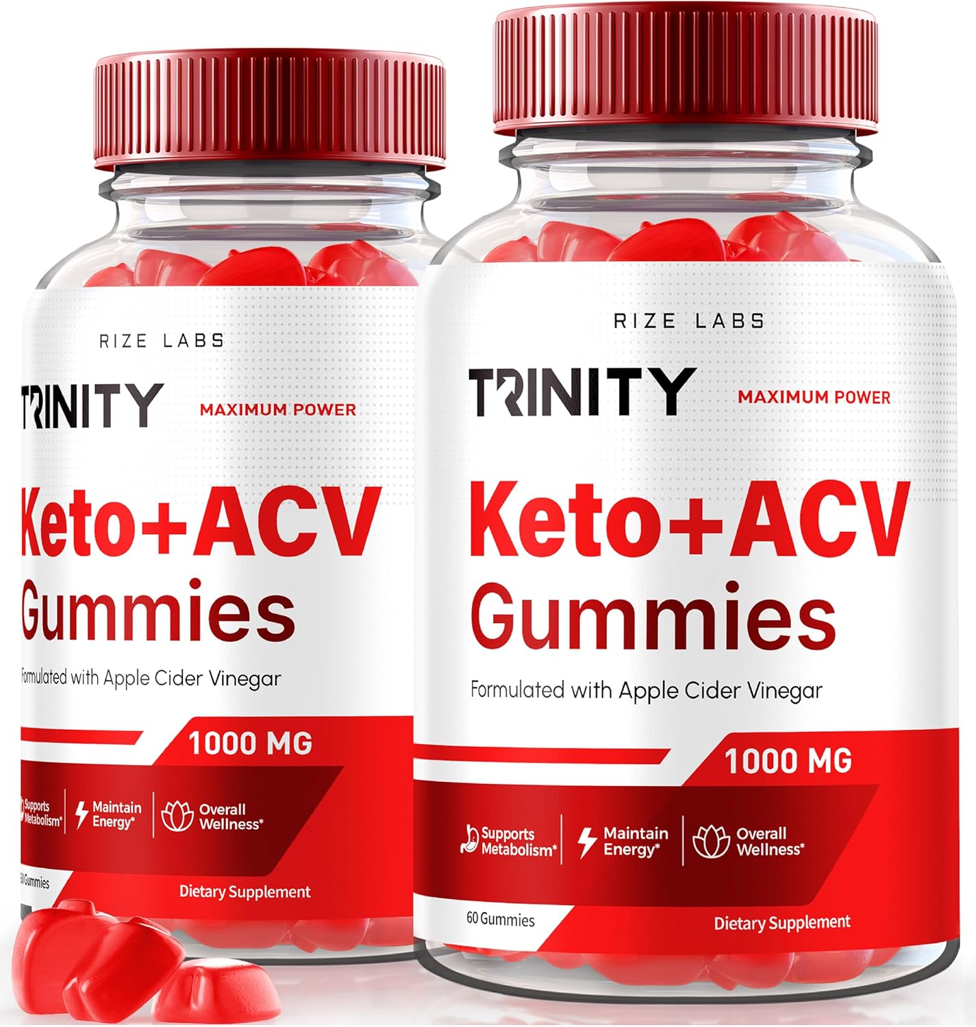 Premium Keto + ACV Gummies for Advanced  Slimming Formula  - Pack of 2, Natural Apple Cider Vinegar Supplement - 120 Gummies, 500 mg
