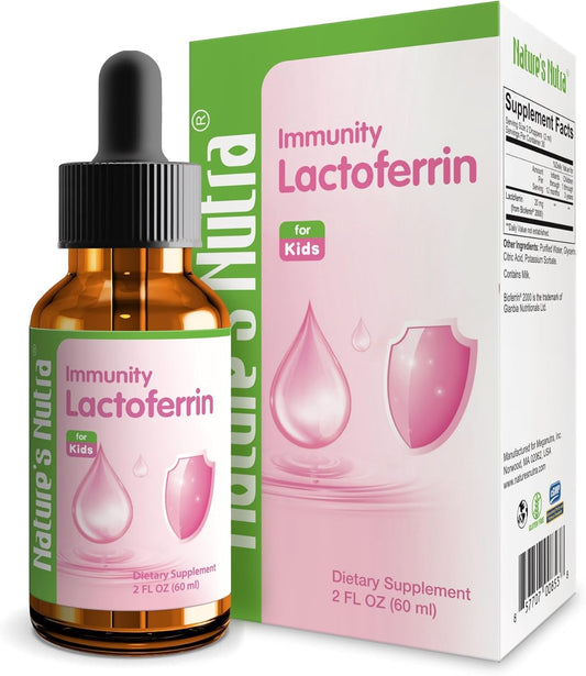 Premium Liquid Lactoferrin for Baby, Infant, Kids and Children - Non-GMO, Kosher - 2 Fl Oz