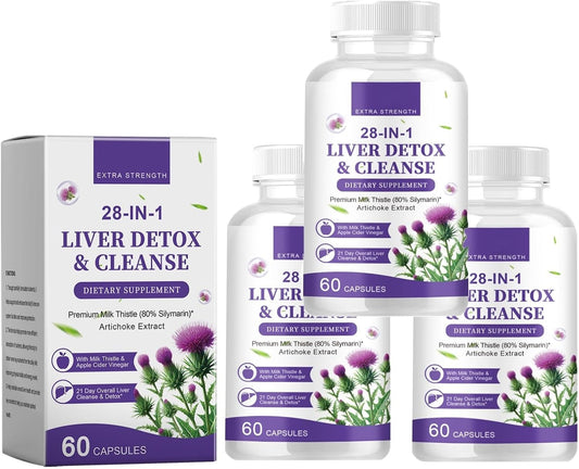 Premium Milk Thistle Complex Dietary Supplement - Supports Liver Function & Cleansing - 80% Silymarin Flavonoids - 60 Tablets (3 Count, Pack of 3)