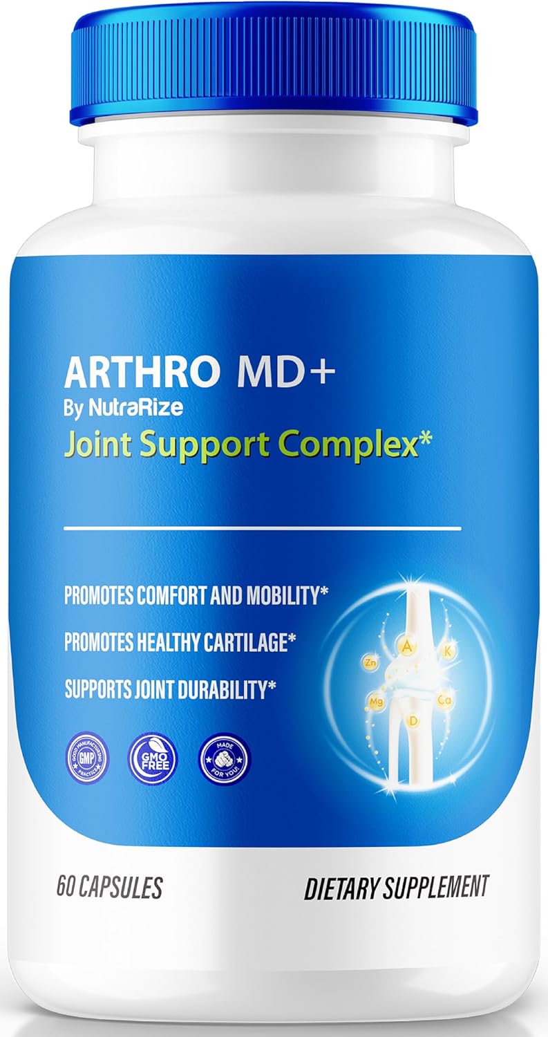 Premium NutraRize Arthro MD+ Capsules - Natural Formula for Joint Support, Flexibility, and Mobility - 60 Capsules