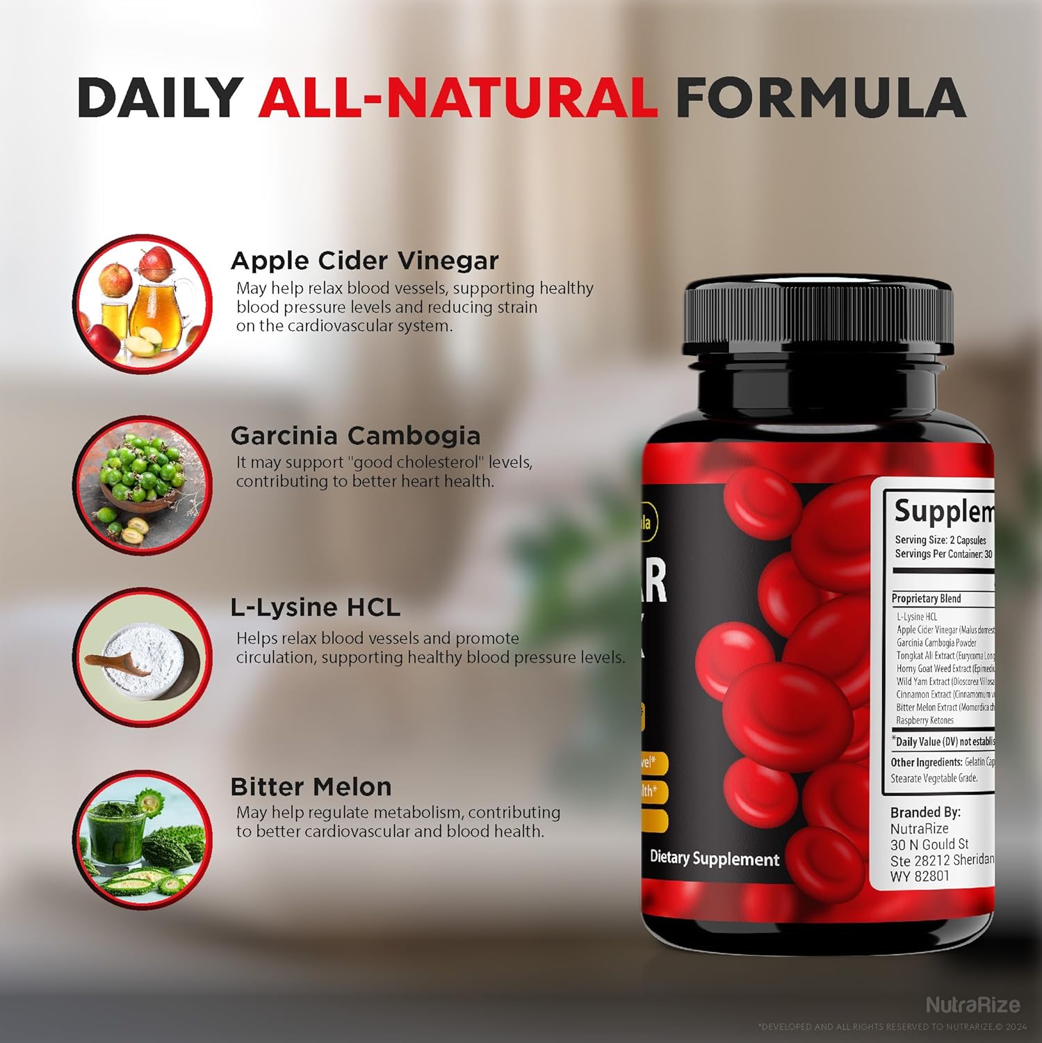 Premium NutraRize Clear Flux Capsules - 5 Pack Blood Vessel Cleaner for Healthy Circulation - Natural Support with 300 Capsules