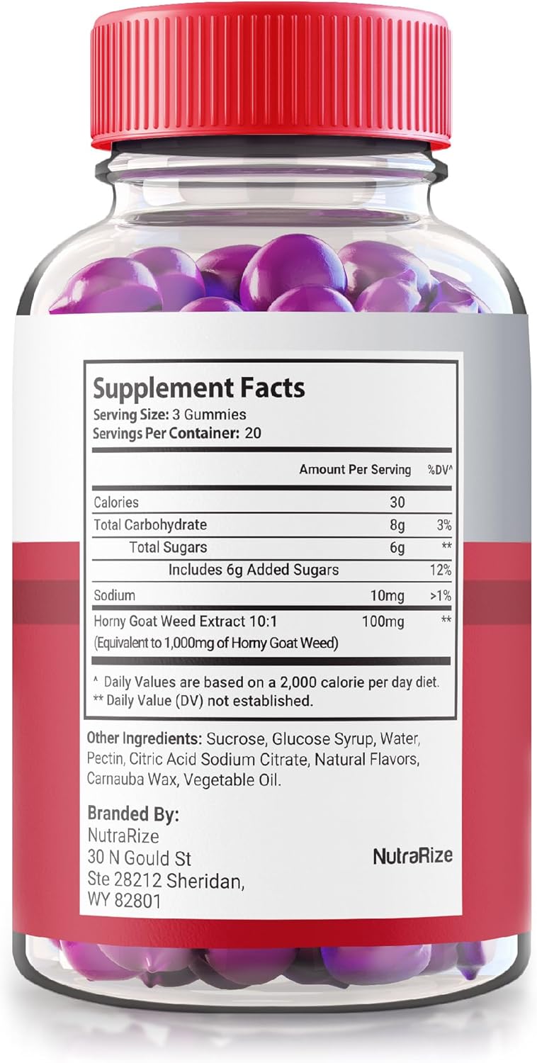 Premium NutraRize Elite Testo Rx Gummies (5 Pack) for Men's Health - All Natural Male Formula Supplement with 300 Gummies