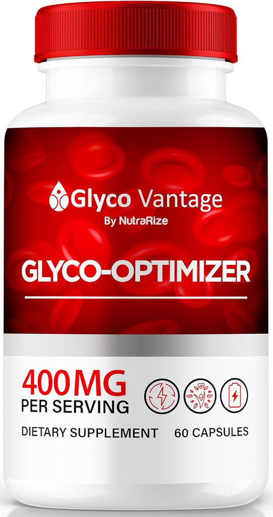 Premium NutraRize GlycoVantage Capsules for Healthy Glyco Optimization - All Natural Supplement for Stable Levels - Official Review (60 Capsules)