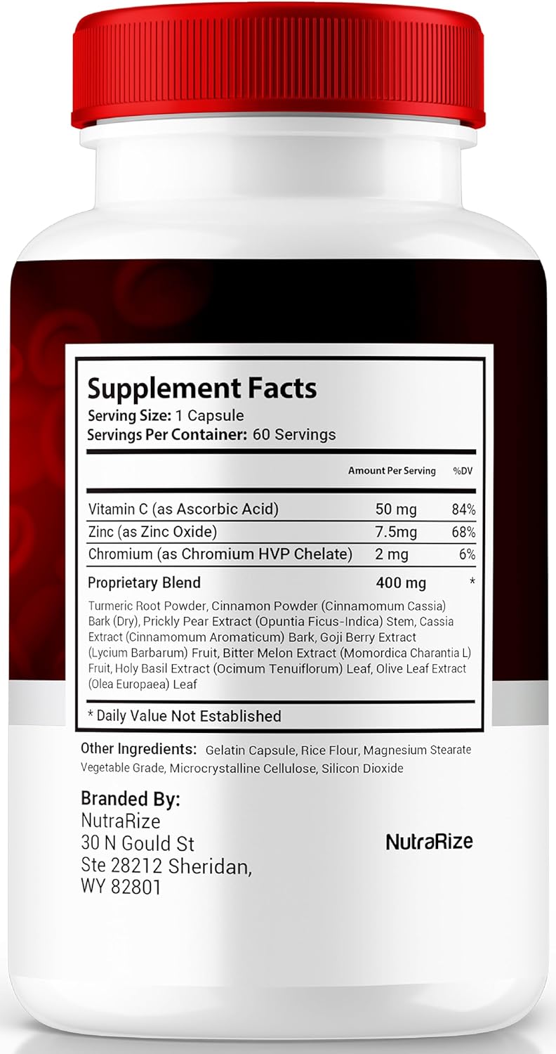 Premium NutraRize GlycoVantage Capsules for Healthy Glyco Optimization - All Natural Supplement for Stable Levels - Official Review (60 Capsules)
