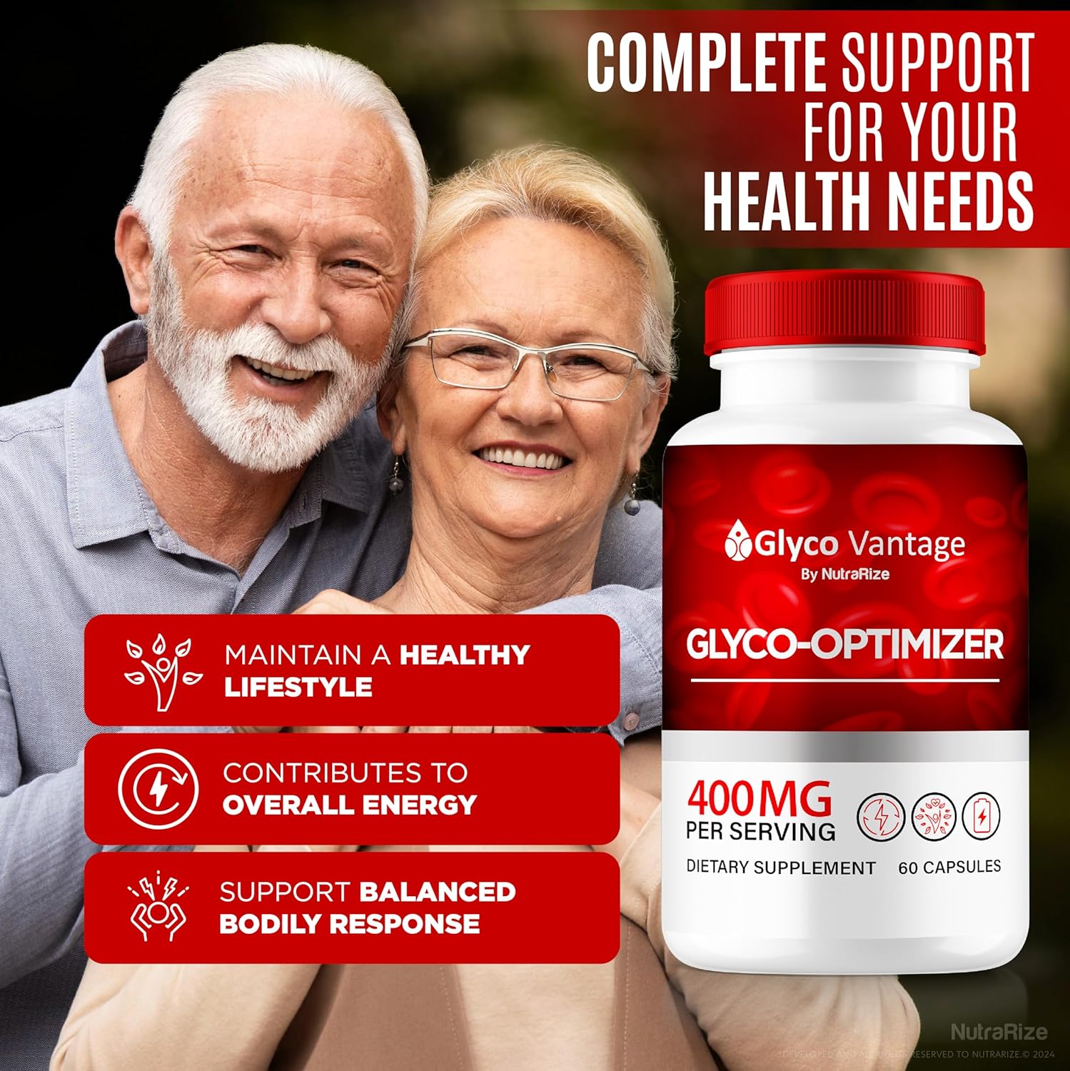 Premium NutraRize GlycoVantage Capsules for Healthy Glyco Optimization - All Natural Supplement for Stable Levels - Official Review (60 Capsules)