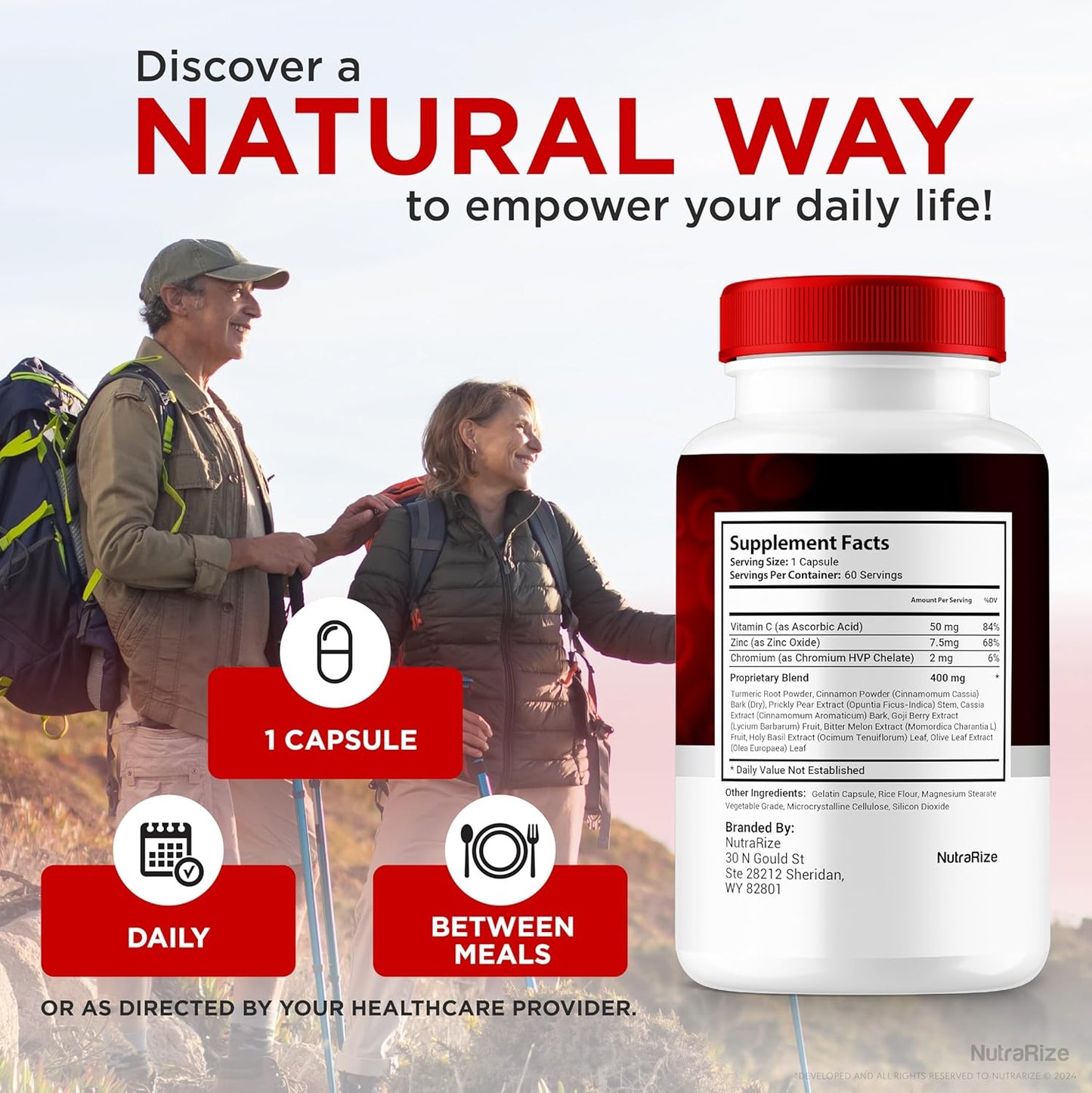 Premium NutraRize GlycoVantage Capsules for Healthy Glyco Optimization - All Natural Supplement for Stable Levels - Official Review (60 Capsules)