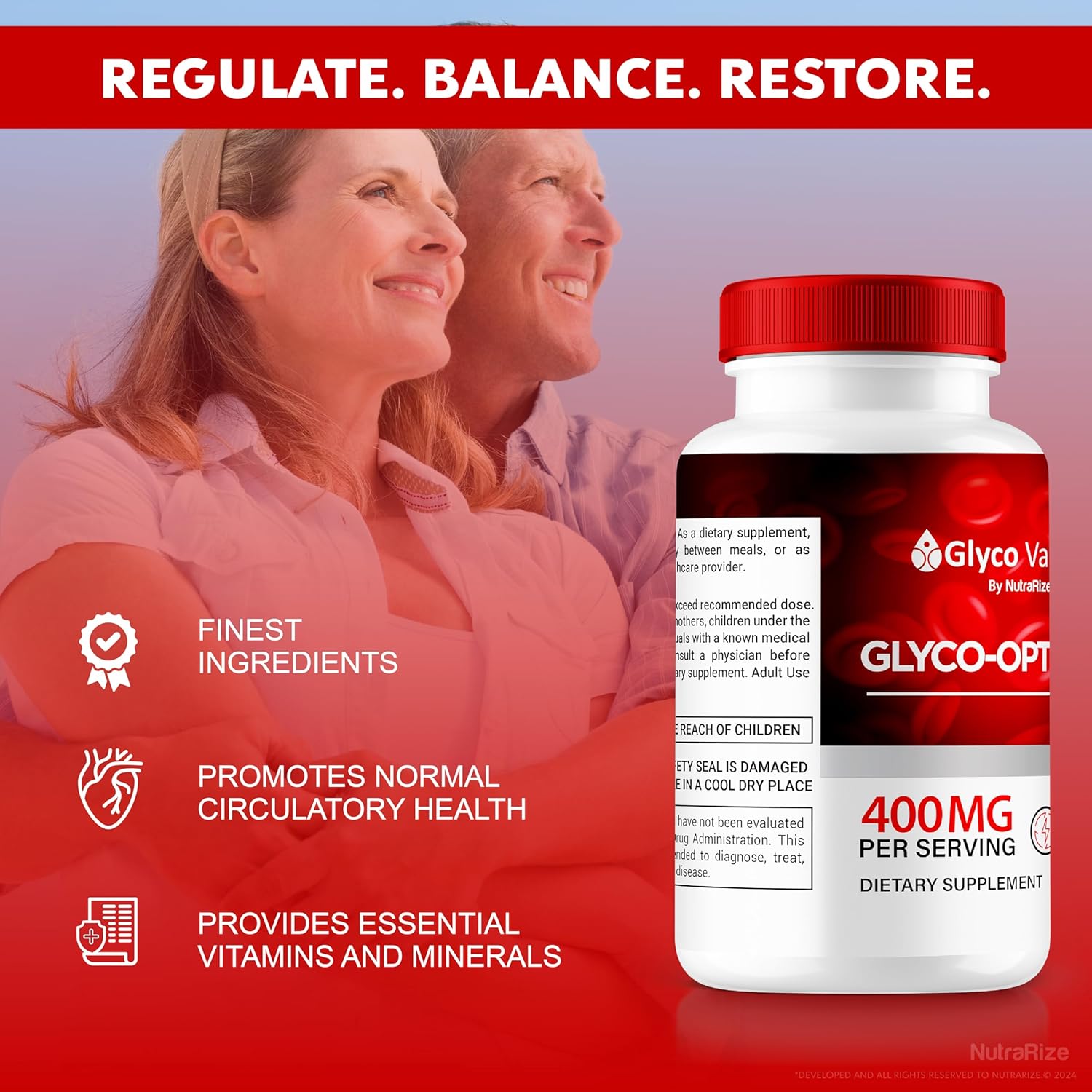 Premium NutraRize GlycoVantage Capsules for Healthy Glyco Optimization - All Natural Supplement for Stable Levels - Official Review (60 Capsules)