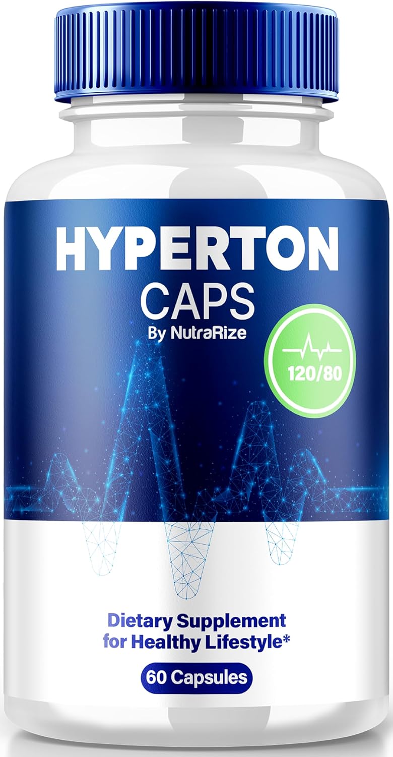 Premium NutraRize Hyperton Capsules: Natural Blood Vessel Cleaner Supplement for Health & Wellness (60 Capsules)