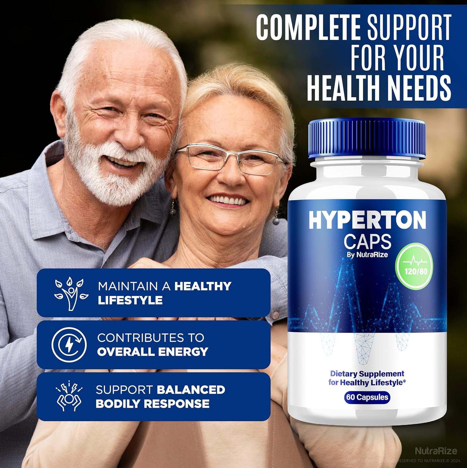 Premium NutraRize Hyperton Capsules: Natural Blood Vessel Cleaner Supplement for Health & Wellness (60 Capsules)