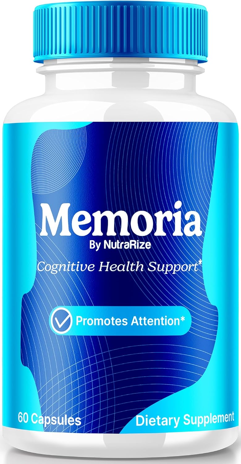 Premium NutraRize Memoria Capsules - All Natural Supplement for Cognitive Health, Memory, and Focus - 60 Capsules - Reviews & Benefits